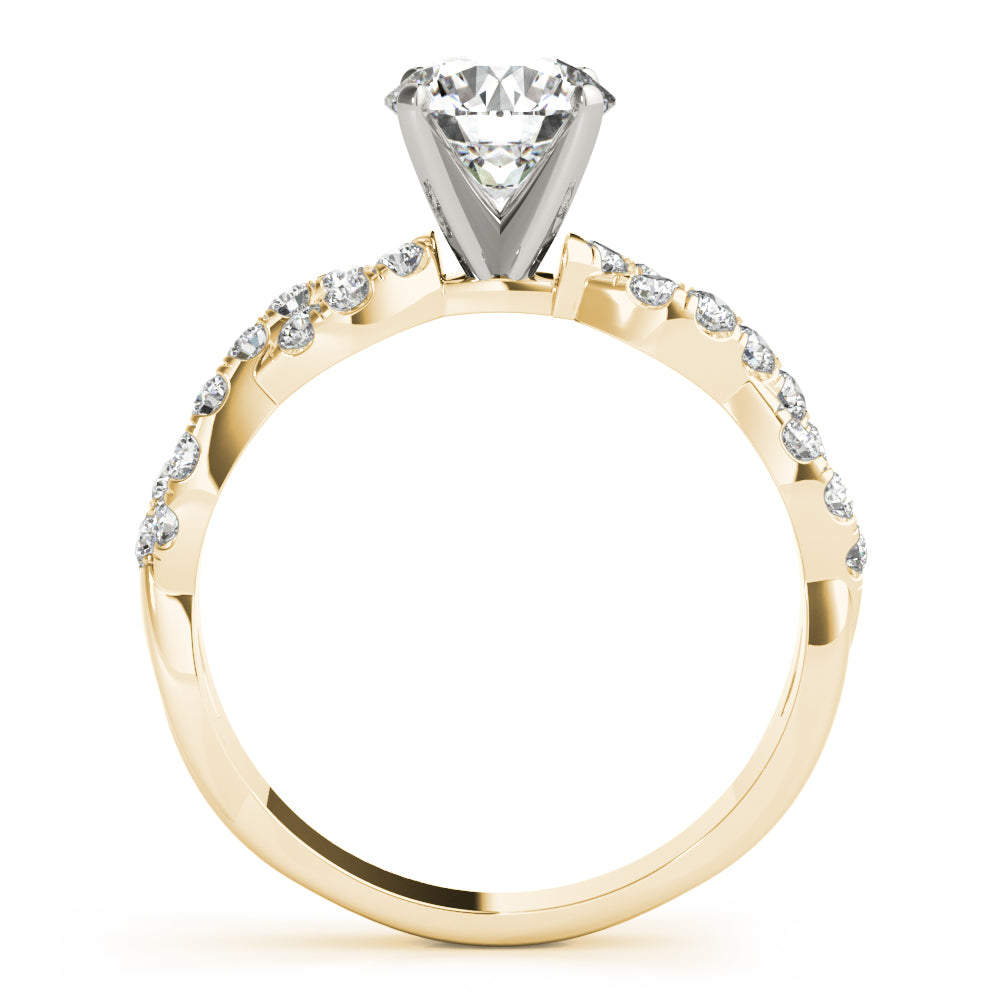 Enchanted Semi Mount Engagement Ring Round Diamond Engagement Ring in 10K/14K gold and platinum with certified lab-grown or natural diamonds