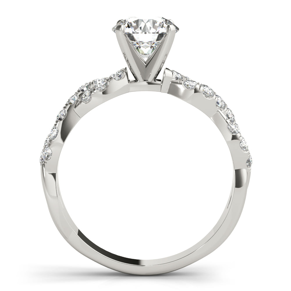 Enchanted Semi Mount Engagement Ring Round Diamond Engagement Ring in 10K/14K gold and platinum with certified lab-grown or natural diamonds