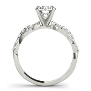 Enchanted Semi Mount Engagement Ring Round Diamond Engagement Ring in 10K/14K gold and platinum with certified lab-grown or natural diamonds