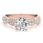 Enchanted Semi Mount Engagement Ring Round Diamond Engagement Ring in 10K/14K gold and platinum with certified lab-grown or natural diamonds
