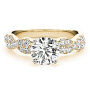 Enchanted Semi Mount Engagement Ring Round Diamond Engagement Ring in 10K/14K gold and platinum with certified lab-grown or natural diamonds