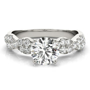 Enchanted Semi Mount Engagement Ring Round Diamond Engagement Ring in 10K/14K gold and platinum with certified lab-grown or natural diamonds