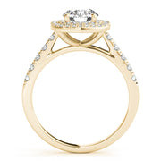 Cherished Double Halo Engagement Ring Round Diamond Engagement Ring in 10K/14K gold and platinum with certified lab-grown or natural diamonds