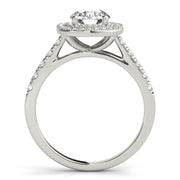 Cherished Double Halo Engagement Ring Round Diamond Engagement Ring in 10K/14K gold and platinum with certified lab-grown or natural diamonds