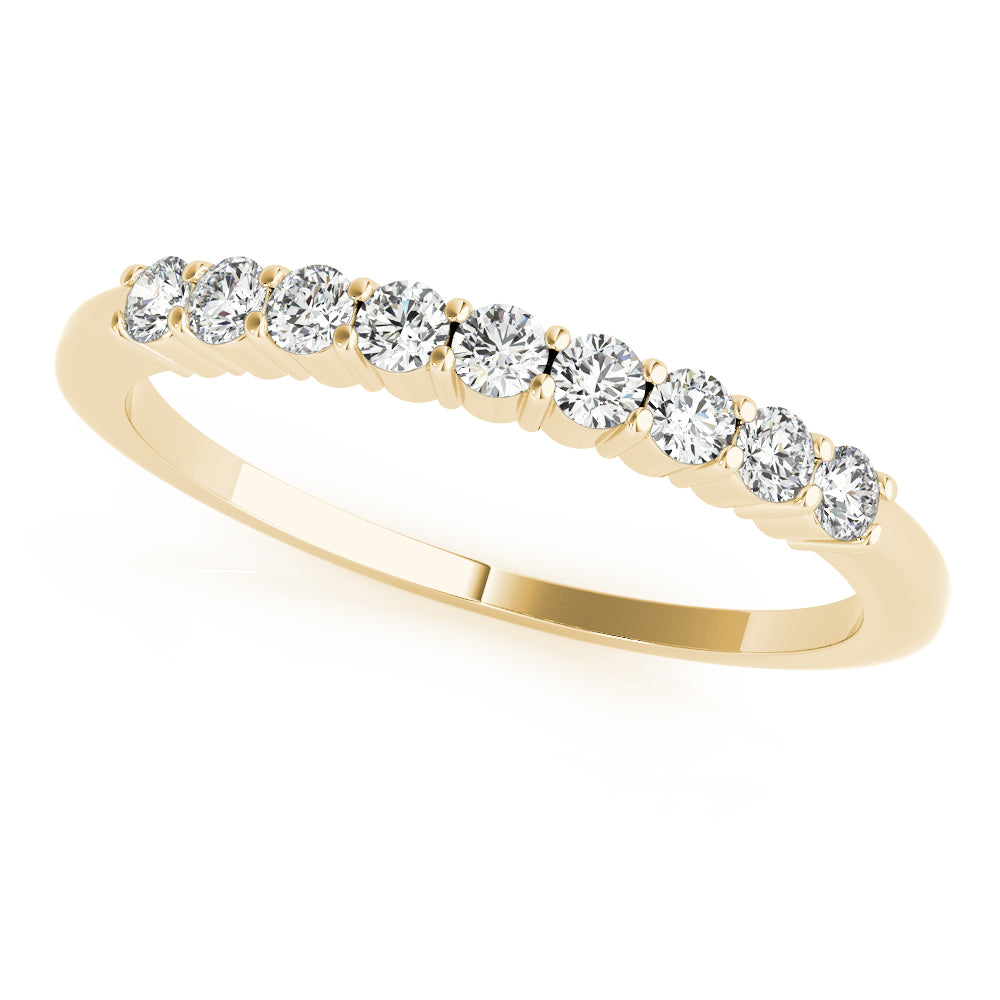 Shared Prong Half Eternity Ring in 10K/14K gold and platinum with certified lab-grown or natural diamonds