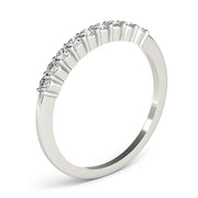 Shared Prong Half Eternity Ring in Gold & Platinum