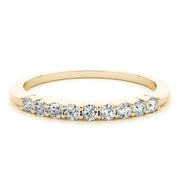 Shared Prong Half Eternity Ring in Gold & Platinum