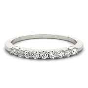 Shared Prong Half Eternity Ring in Gold & Platinum