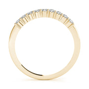 Shared Prong Half Eternity Ring in Gold & Platinum