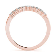 Shared Prong Half Eternity Ring in Gold & Platinum