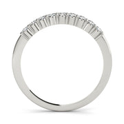 Shared Prong Half Eternity Ring in Gold & Platinum