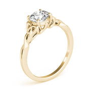 Majestic Color Solitaire Round Diamond Engagement Ring in 10K/14K gold and platinum with certified lab-grown or natural diamonds