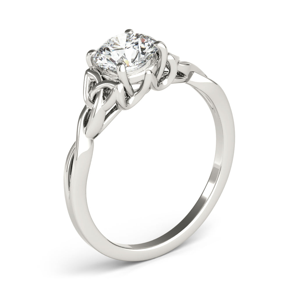 Majestic Color Solitaire Round Diamond Engagement Ring in 10K/14K gold and platinum with certified lab-grown or natural diamonds