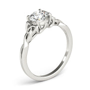 Majestic Color Solitaire Round Diamond Engagement Ring in 10K/14K gold and platinum with certified lab-grown or natural diamonds