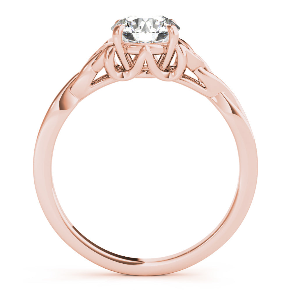 Majestic Color Solitaire Round Diamond Engagement Ring in 10K/14K gold and platinum with certified lab-grown or natural diamonds