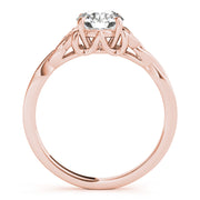 Majestic Color Solitaire Round Diamond Engagement Ring in 10K/14K gold and platinum with certified lab-grown or natural diamonds