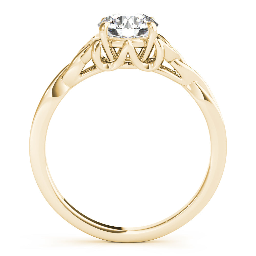 Majestic Color Solitaire Round Diamond Engagement Ring in 10K/14K gold and platinum with certified lab-grown or natural diamonds