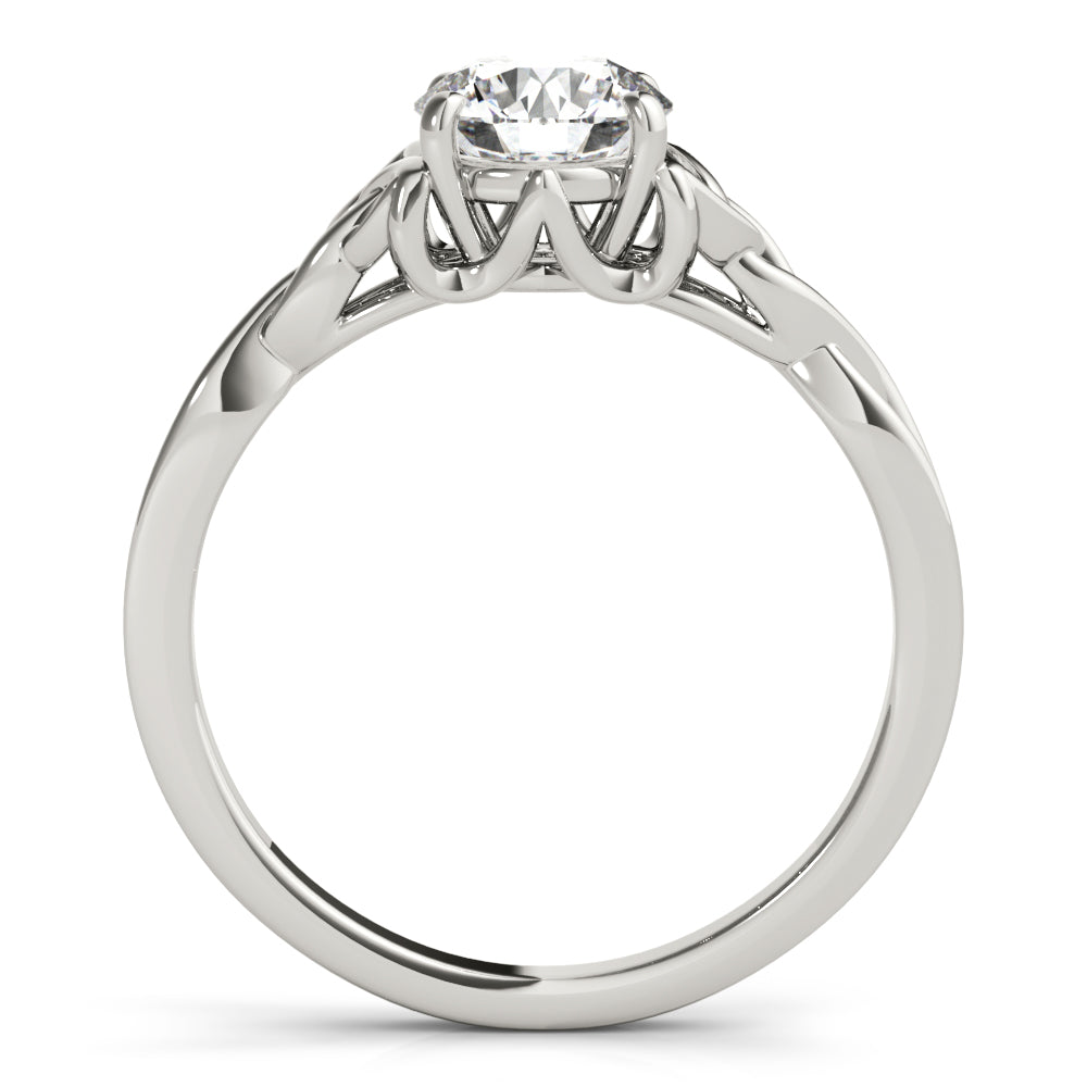 Majestic Color Solitaire Round Diamond Engagement Ring in 10K/14K gold and platinum with certified lab-grown or natural diamonds