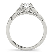 Majestic Color Solitaire Round Diamond Engagement Ring in 10K/14K gold and platinum with certified lab-grown or natural diamonds