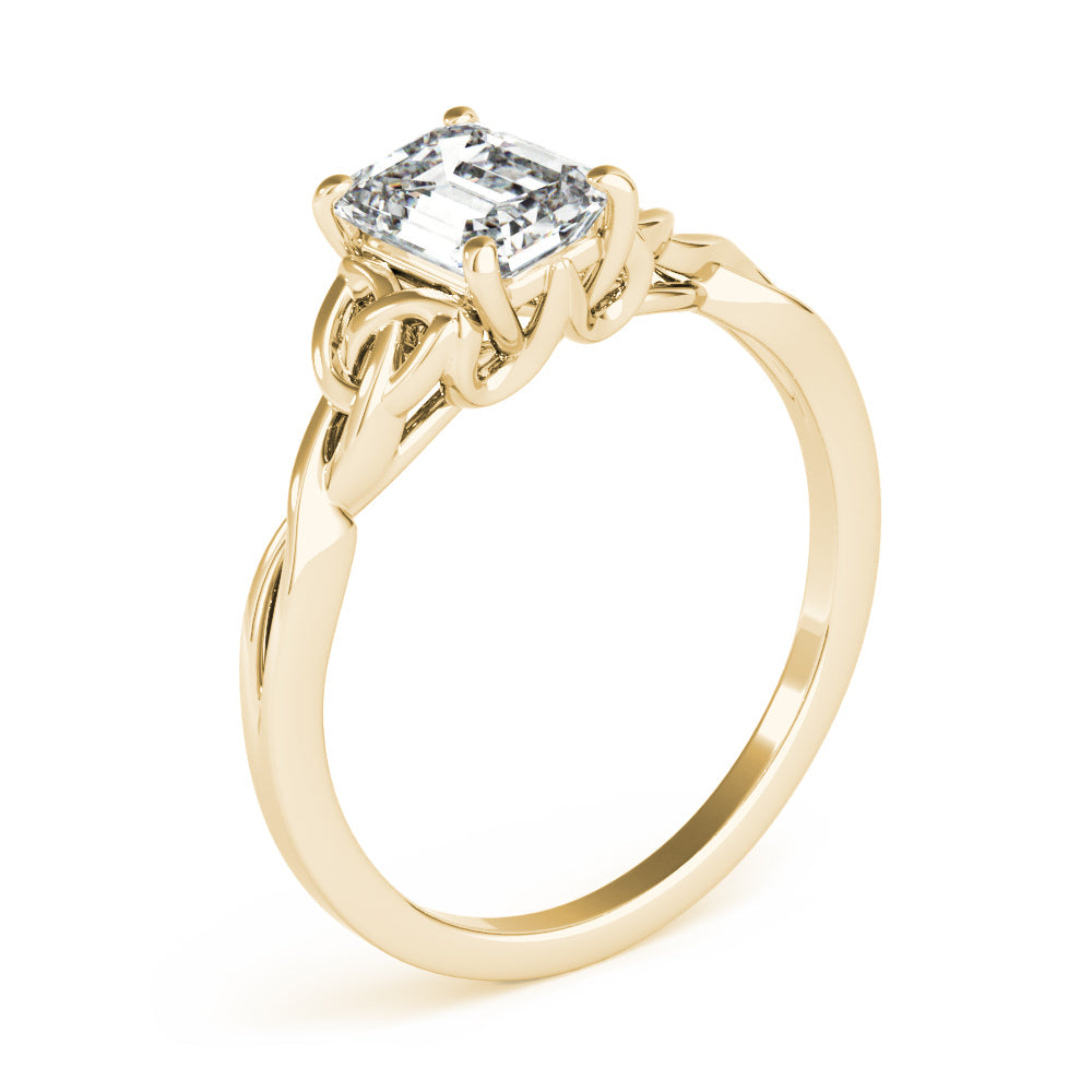 Eternal Cut Color Solitaire Emerald Diamond Engagement Ring â€” 10K/14K Gold & Platinum