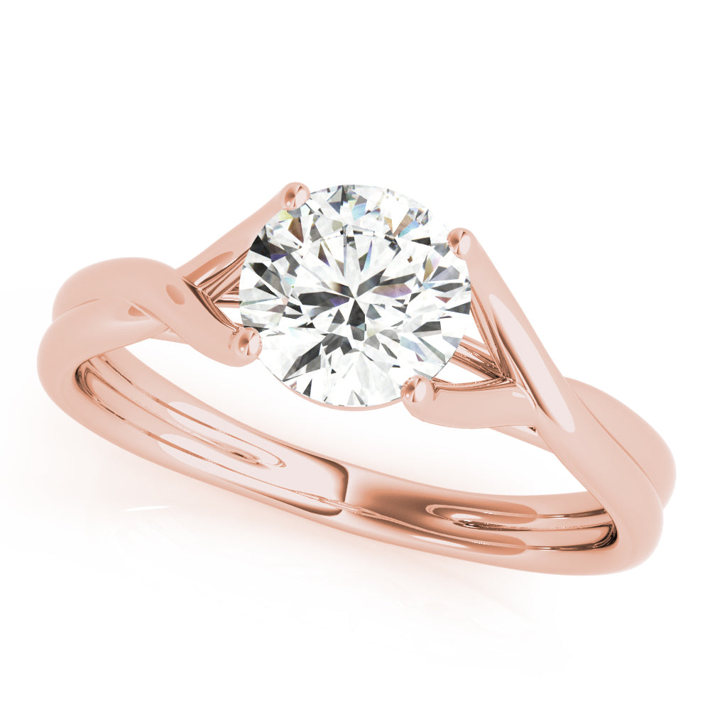 Celestial Solitaire Round Diamond Engagement Ring in 10K/14K gold and platinum with certified lab-grown or natural diamonds
