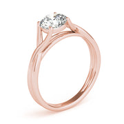 Celestial Solitaire Round Diamond Engagement Ring in 10K/14K gold and platinum with certified lab-grown or natural diamonds