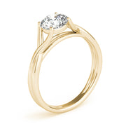 Celestial Solitaire Round Diamond Engagement Ring in 10K/14K gold and platinum with certified lab-grown or natural diamonds