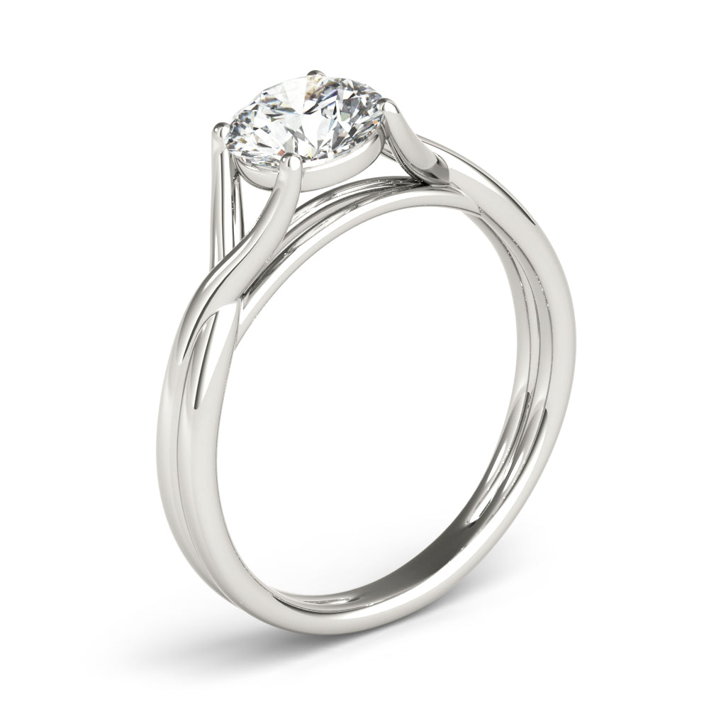 Celestial Solitaire Round Diamond Engagement Ring in 10K/14K gold and platinum with certified lab-grown or natural diamonds