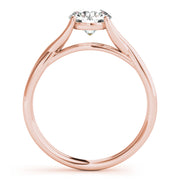 Celestial Solitaire Round Diamond Engagement Ring in 10K/14K gold and platinum with certified lab-grown or natural diamonds
