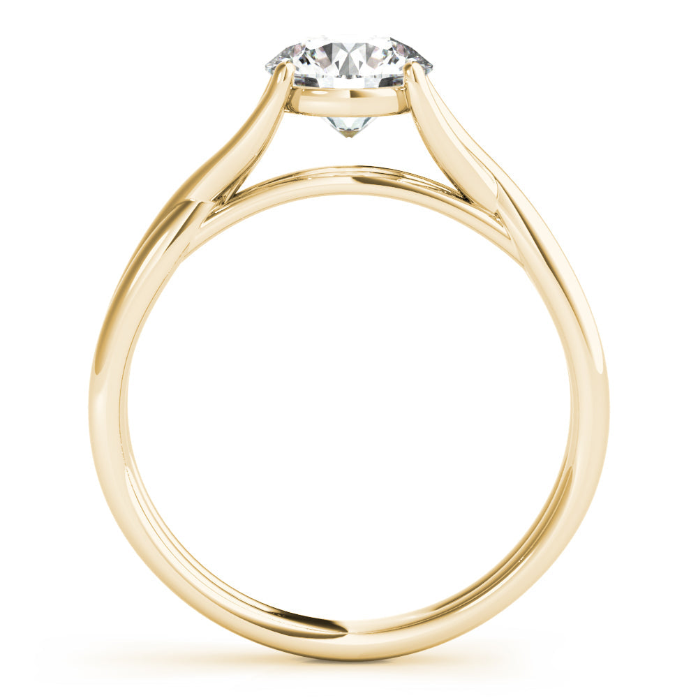Celestial Solitaire Round Diamond Engagement Ring in 10K/14K gold and platinum with certified lab-grown or natural diamonds