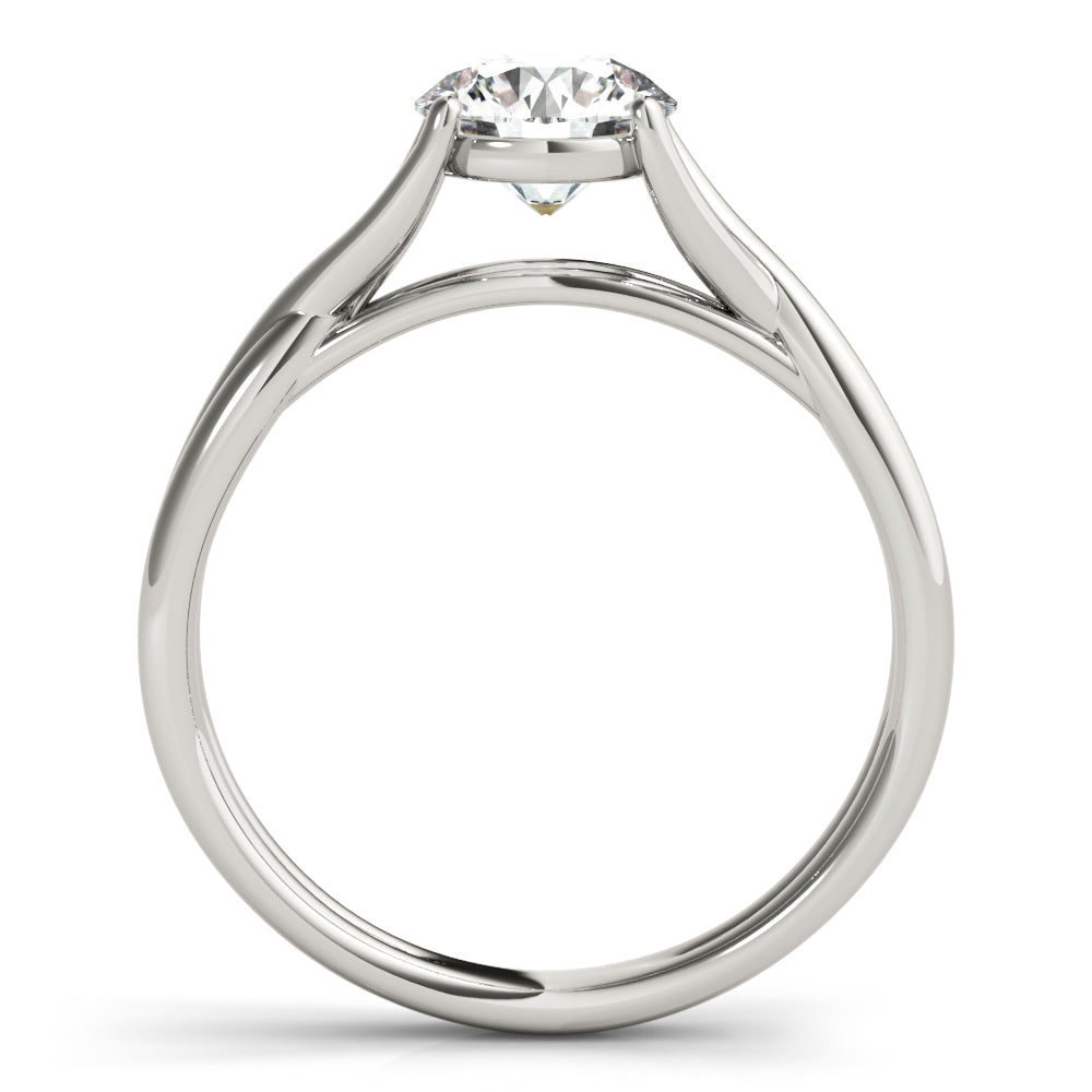 Celestial Solitaire Round Diamond Engagement Ring in 10K/14K gold and platinum with certified lab-grown or natural diamonds