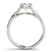 Celestial Solitaire Round Diamond Engagement Ring in 10K/14K gold and platinum with certified lab-grown or natural diamonds