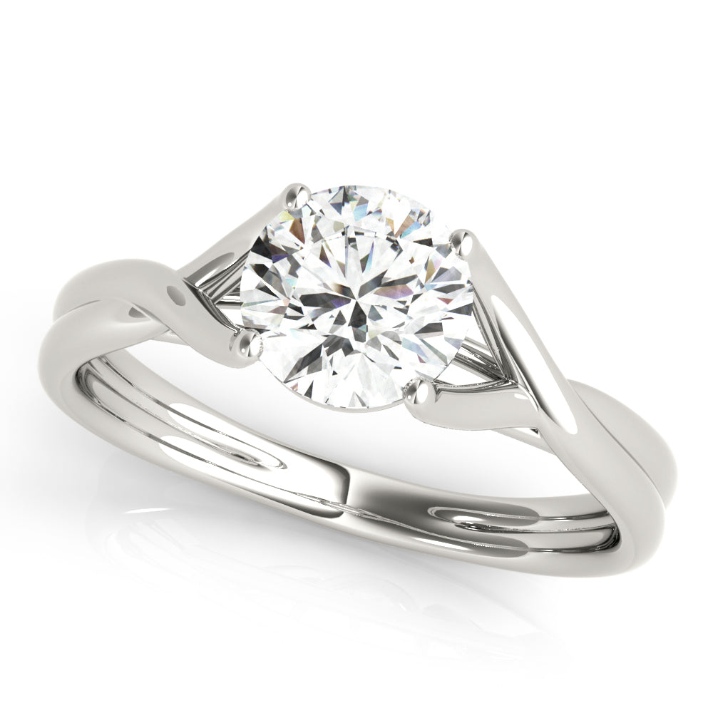 Celestial Solitaire Round Diamond Engagement Ring in 10K/14K gold and platinum with certified lab-grown or natural diamonds