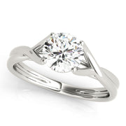 Celestial Solitaire Round Diamond Engagement Ring in 10K/14K gold and platinum with certified lab-grown or natural diamonds