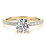 Diamond Half Eternity Ring in Gold & Platinum