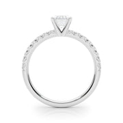 Graceful Center Round Diamond Engagement Ring in 10K/14K gold and platinum with certified lab-grown or natural diamonds