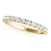 French Cut Half Eternity Ring in 10K/14K gold and platinum with certified lab-grown or natural diamonds