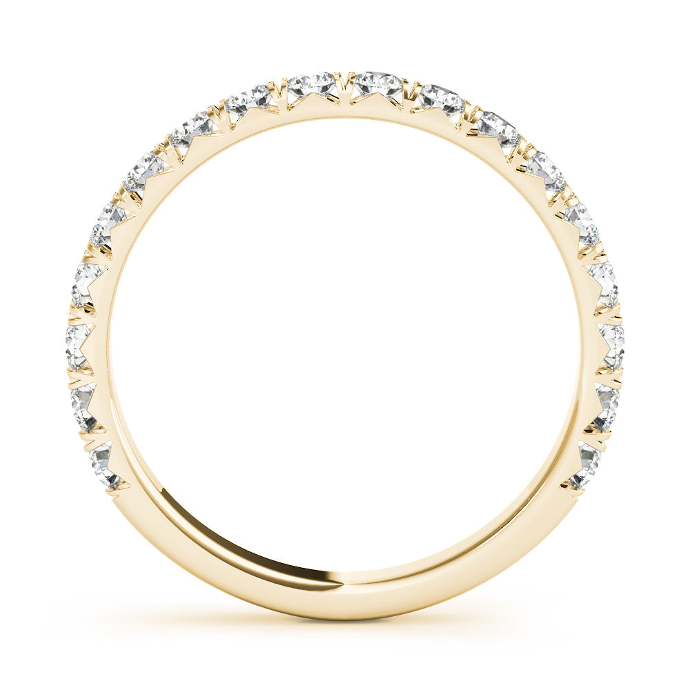 French Cut Half Eternity Ring in Gold & Platinum