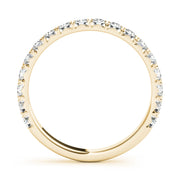 French Cut Half Eternity Ring in Gold & Platinum