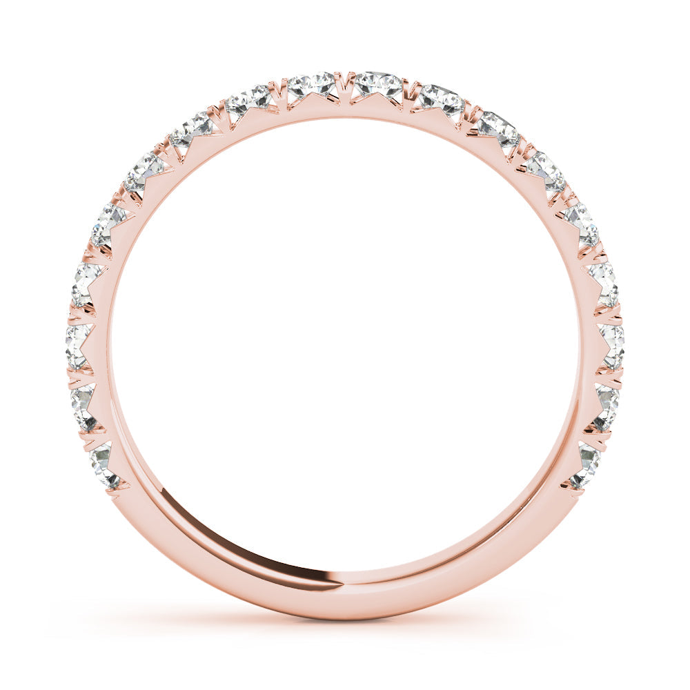 French Cut Half Eternity Ring in Gold & Platinum