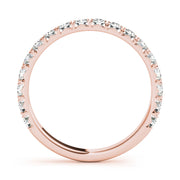 French Cut Half Eternity Ring in Gold & Platinum