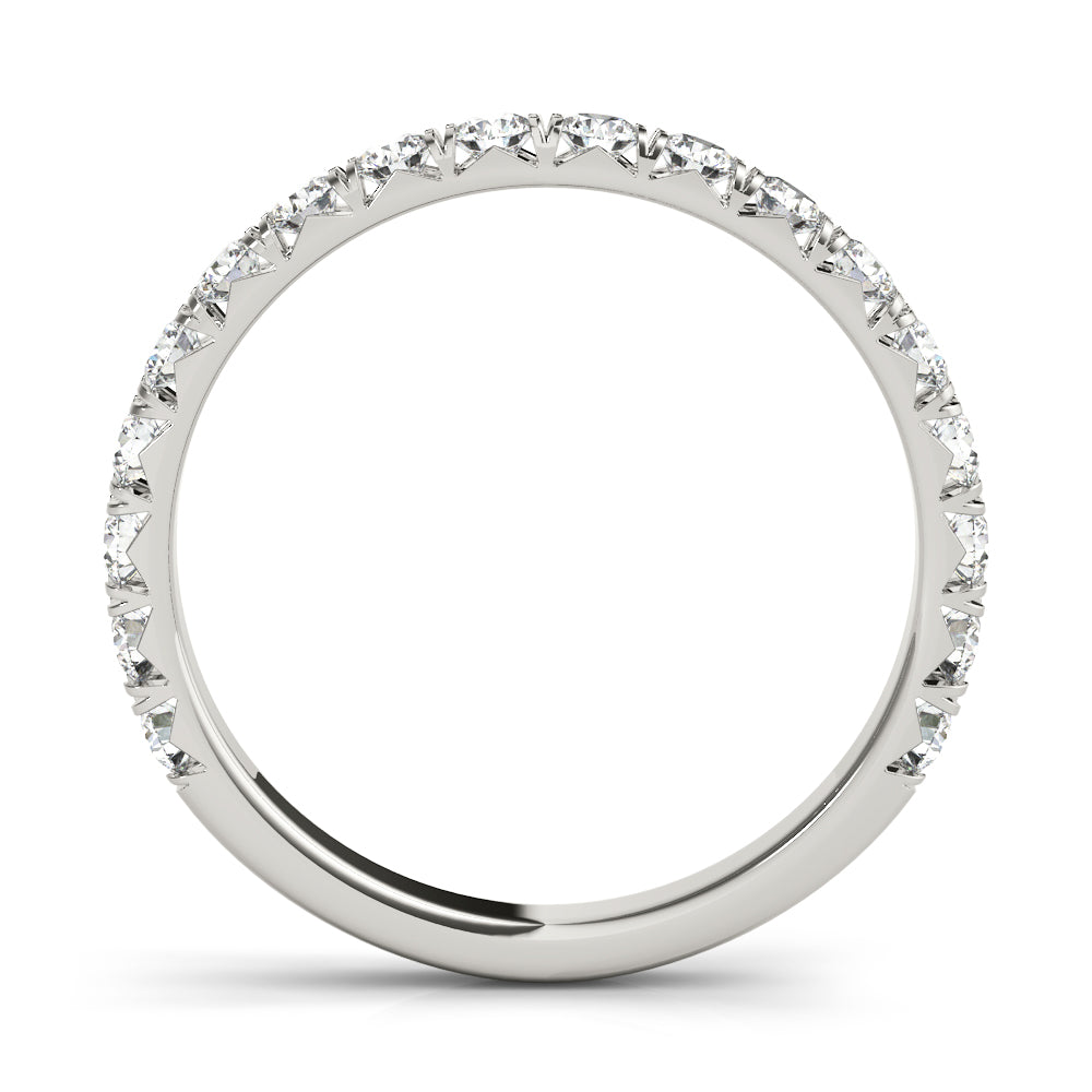 French Cut Half Eternity Ring in Gold & Platinum