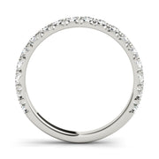 French Cut Half Eternity Ring in Gold & Platinum