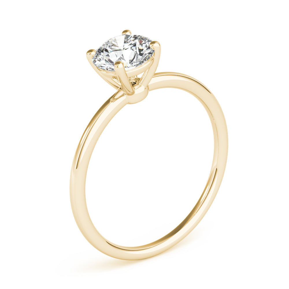 Timeless Solitaire Round Diamond Engagement Ring in 10K/14K gold and platinum with certified lab-grown or natural diamonds