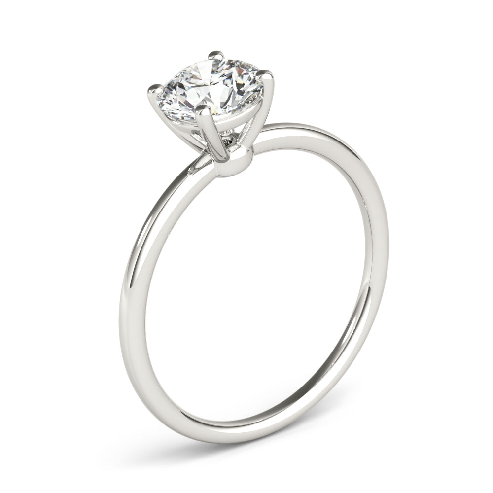 Timeless Solitaire Round Diamond Engagement Ring in 10K/14K gold and platinum with certified lab-grown or natural diamonds