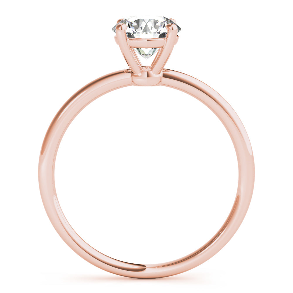 Timeless Solitaire Round Diamond Engagement Ring in 10K/14K gold and platinum with certified lab-grown or natural diamonds