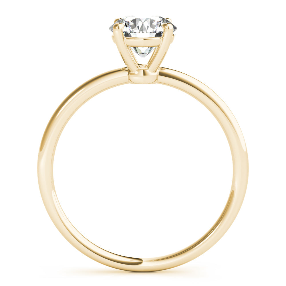Timeless Solitaire Round Diamond Engagement Ring in 10K/14K gold and platinum with certified lab-grown or natural diamonds