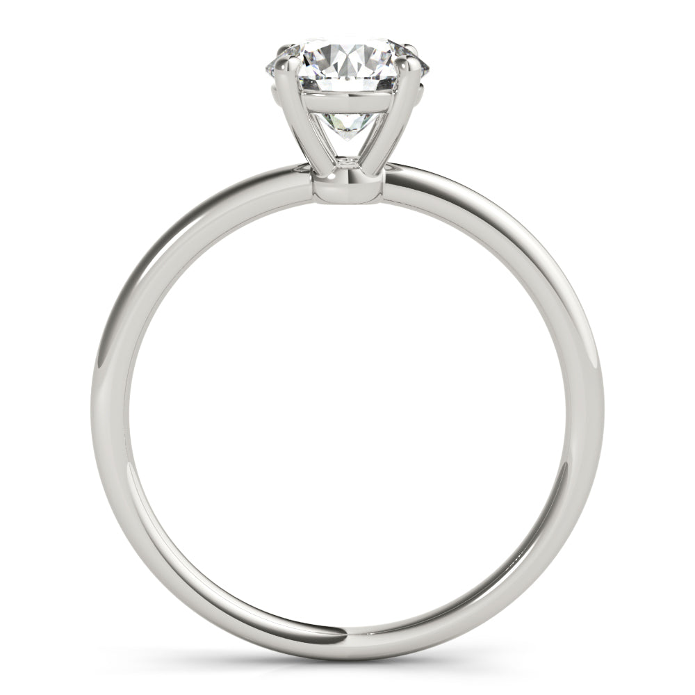 Timeless Solitaire Round Diamond Engagement Ring in 10K/14K gold and platinum with certified lab-grown or natural diamonds