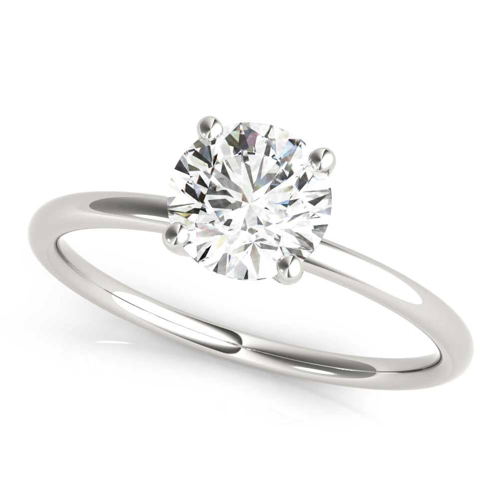 Timeless Solitaire Round Diamond Engagement Ring in 10K/14K gold and platinum with certified lab-grown or natural diamonds