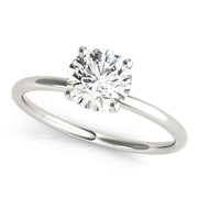 Timeless Solitaire Round Diamond Engagement Ring in 10K/14K gold and platinum with certified lab-grown or natural diamonds